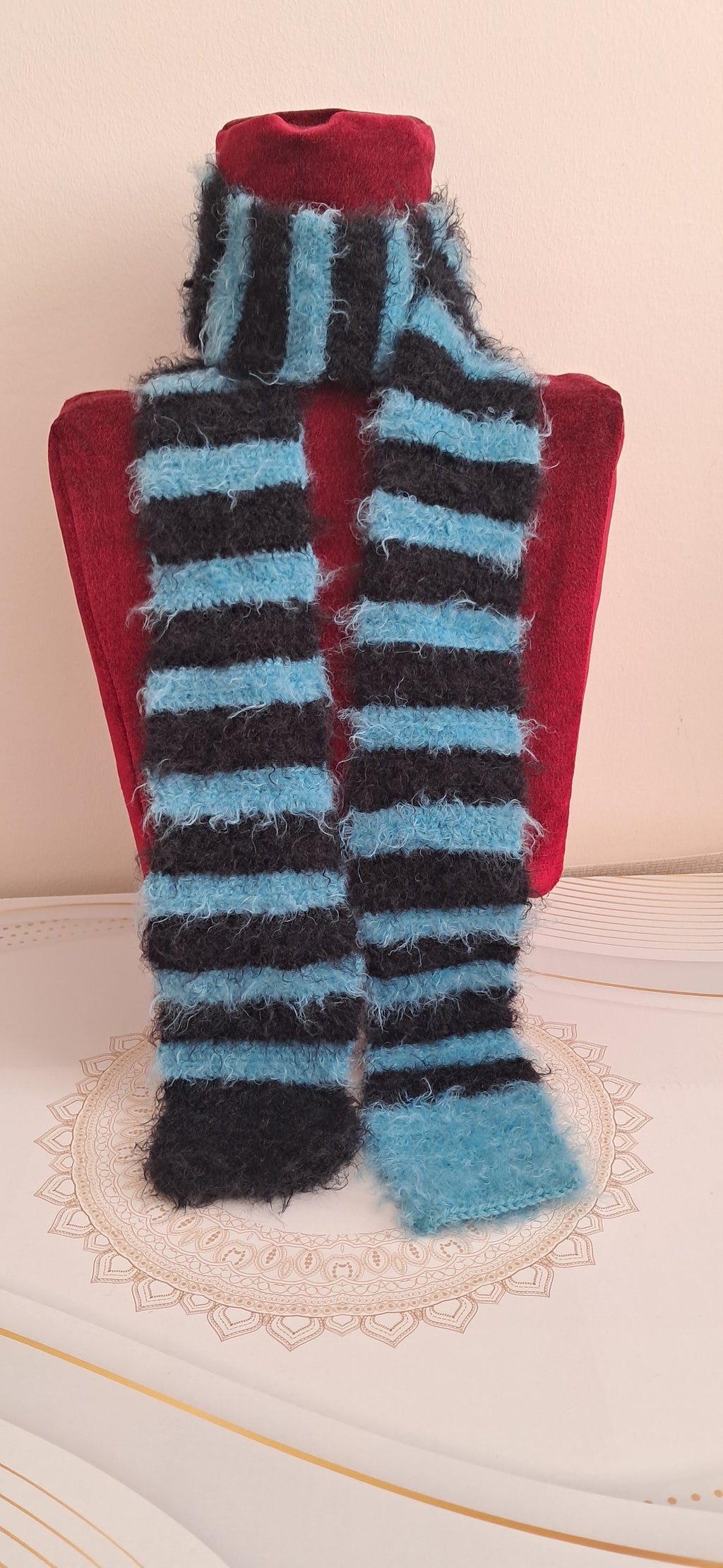 Cozy Self Care Gift Box for Her | Hand Knit Scarf, Scented Candle, Bath Bomb & Journal Gift Set