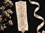 Hand Knit Lace Wrist Warmers | Victorian Fingerless Gloves | Romantic Ivory Arm Warmers | Elegant Gift for Her