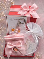 Pink Gift Box for Her | Cute Keychain & Cozy Accessories Gift Set | Sweet Thoughtful Gift