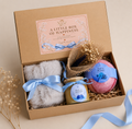 Self Care Gift Box for Her | Bath Bomb & Candle Spa Gift Set | Cozy Relaxation Gift