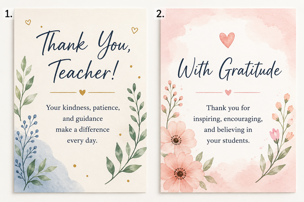 Gift Card for a Teacher