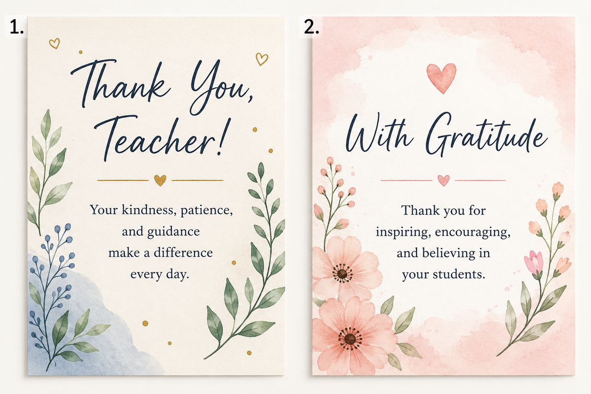 Gift Card for a Teacher