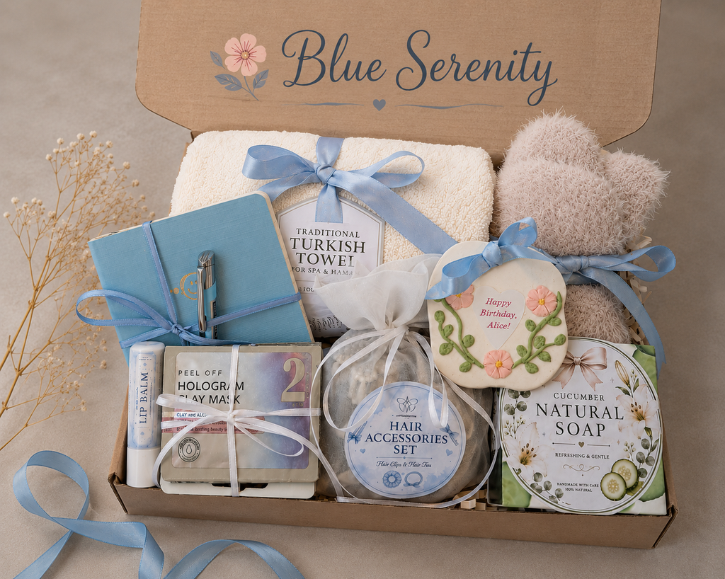 Pamper Gift Box for Her | Turkish Towel, Candle & Bath Set | Thoughtful Gift