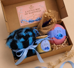 Cozy Self Care Gift Box for Her | Hand Knit Scarf, Scented Candle, Bath Bomb & Journal Gift Set