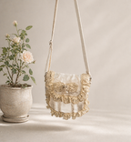 Handmade Lace Crossbody Bag | Romantic Ruffle Shoulder Bag | Vintage Inspired Women’s Purse