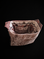 Handmade Velvet Shoulder Bag | Burgundy Boho Tote | Unique Fabric Crossbody Bag