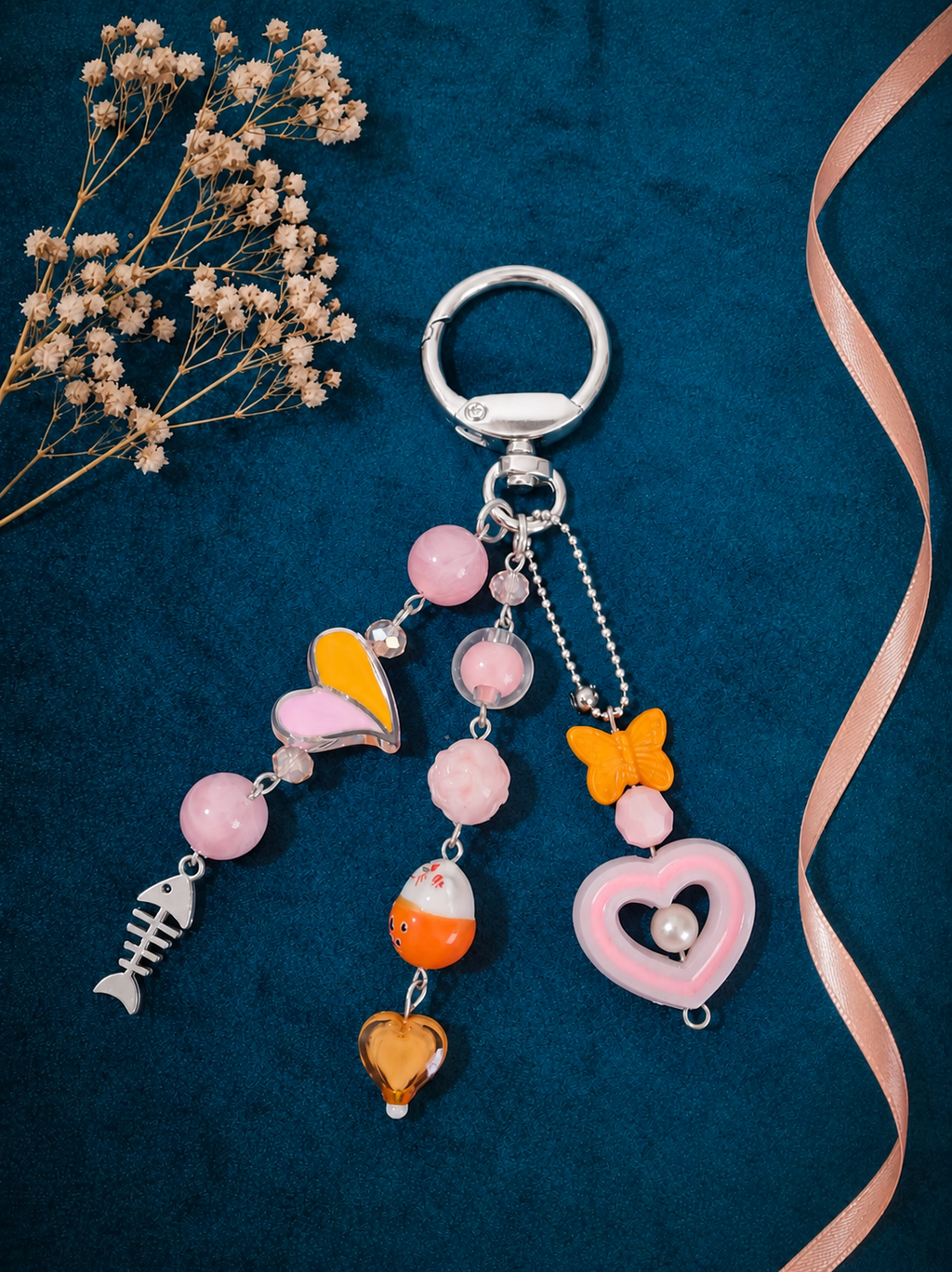 Cute Beaded Keychain & Bag Charm | Kawaii Purse Charm | Gift for Her