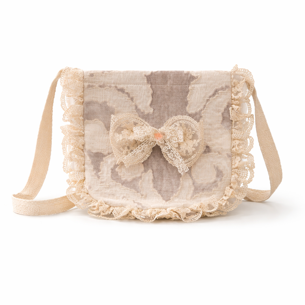 Handmade Lace Crossbody Bag | Romantic Ruffle Shoulder Bag | Vintage Inspired Women’s Purse