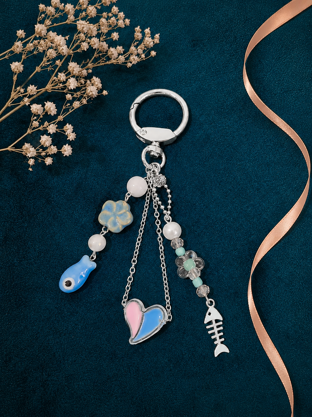 Cute Beaded Keychain & Bag Charm | Kawaii Purse Charm | Gift for Her