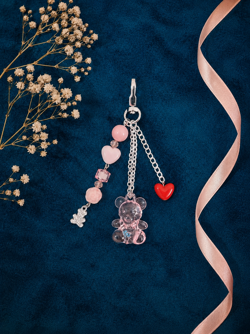 Cute Beaded Keychain & Bag Charm | Kawaii Purse Charm | Gift for Her