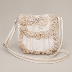 Handmade Lace Crossbody Bag | Romantic Ruffle Shoulder Bag | Vintage Inspired Women’s Purse